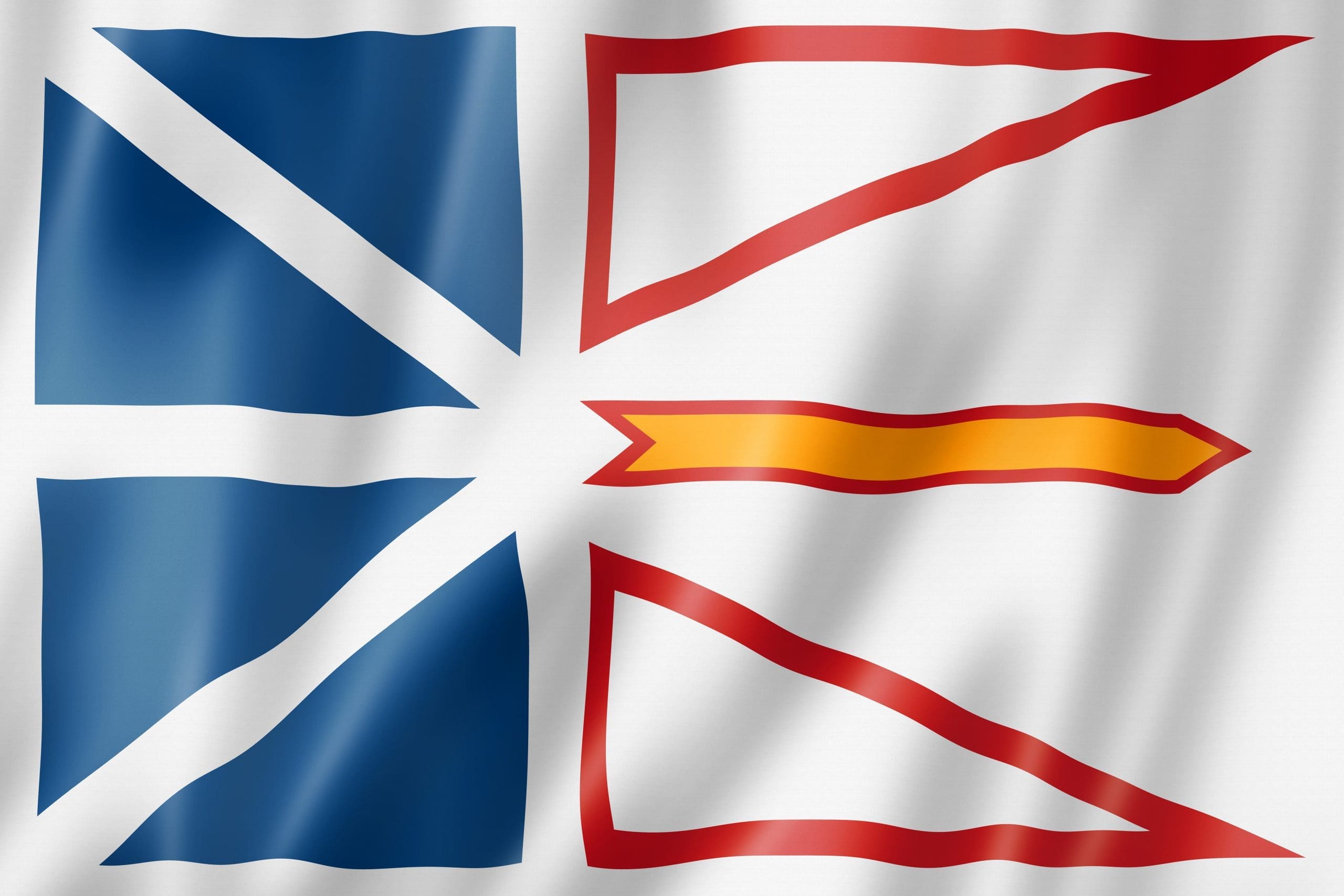 Newfoundland Flag Newfoundland And Labrador Flag Waving Vector On Newfoundland Flag Newfoundland And Labrador Flag Waving Vector On